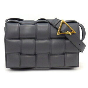 Bottega Veneta Padded Cassette Shoulder Bag Thunder Lambskin Leather